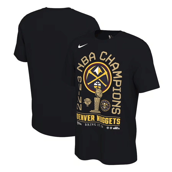 Men's Denver Nuggets Black 2023 Finals Champions Locker Room Short Sleeve T-Shirt